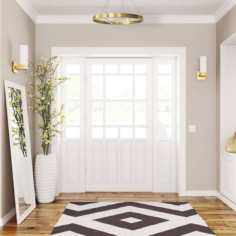 Aged Brass 24" Round LED Chandelier with White Diffuser
