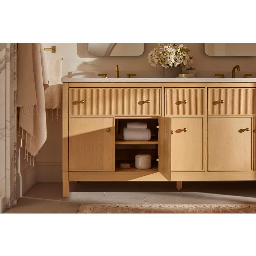 White Shaker Style 24" Bathroom Vanity with Quartz Top