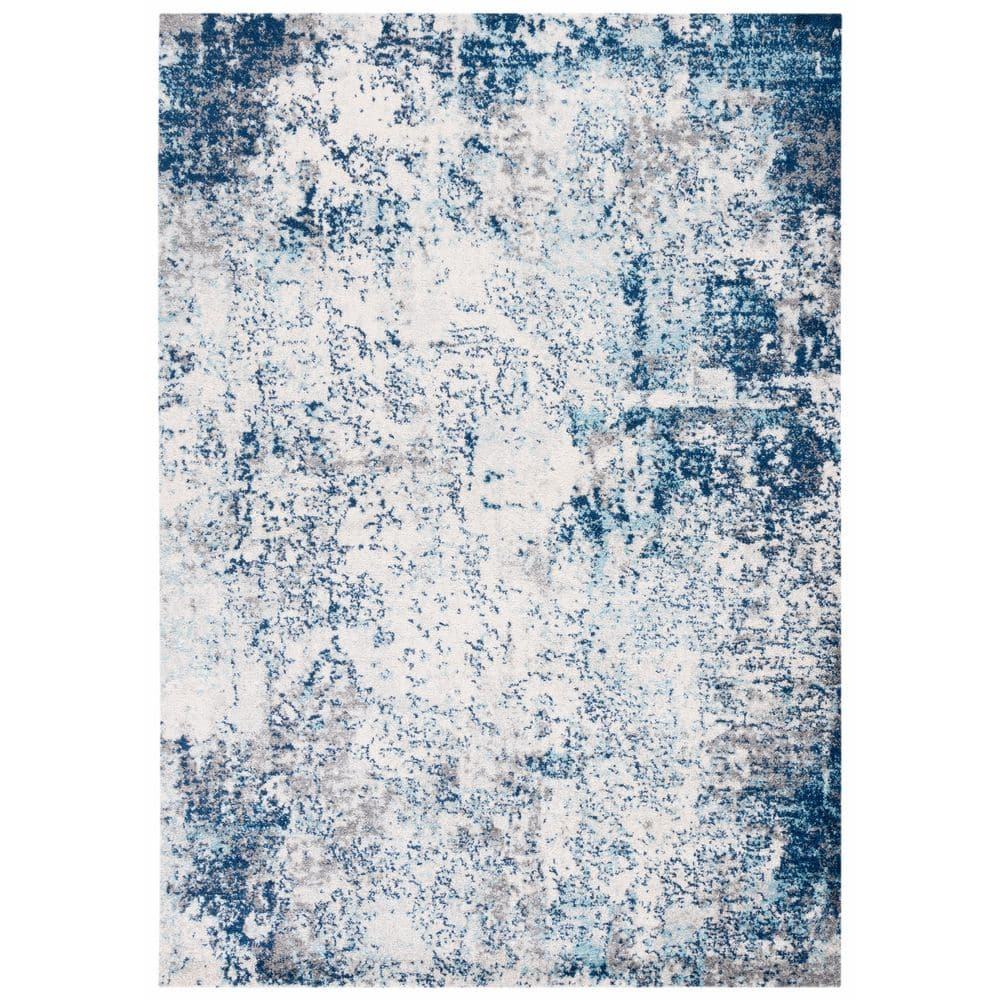 Tulum 9 ft. x 12 ft. Ivory/Blue Distressed Contemporary Area Rug price history on PriceWatchPro