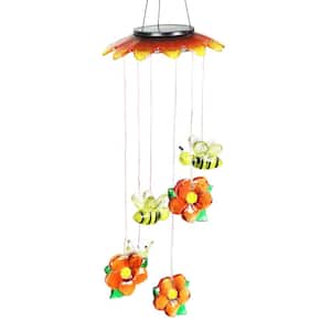 Bumble Bees and Flowers with 6 Color Changing LEDs 2.29 ft. Hanging Mobile