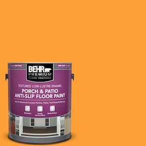 1 gal. #P250-7 Blazing Bonfire Textured Low-Lustre Enamel Interior/Exterior Porch and Patio Anti-Slip Floor Paint