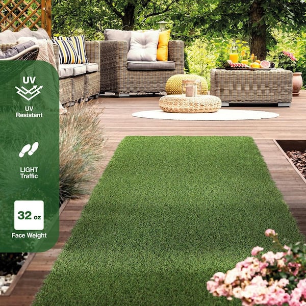 TrafficMaster 26 in. x 36 ft. Green Artificial Grass Runner Rug