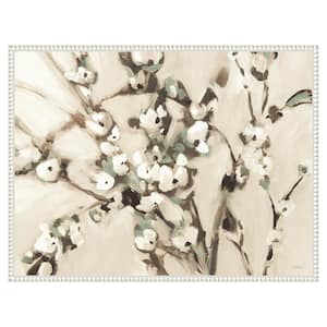 Wild Floral Branches Neutral by Katrina Pete 1-Piece Floater Frame Giclee Home Canvas Art Print 23 in. x 30 in.