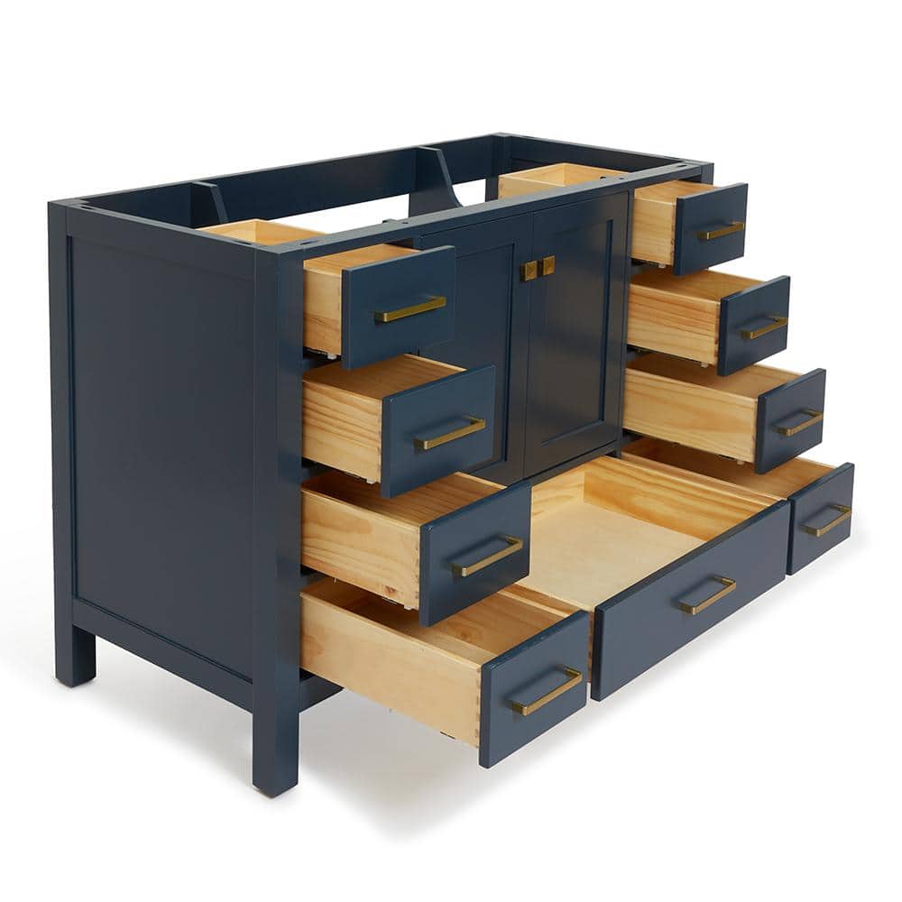 Cambridge 48" Midnight Blue Single Freestanding Vanity Cabinet