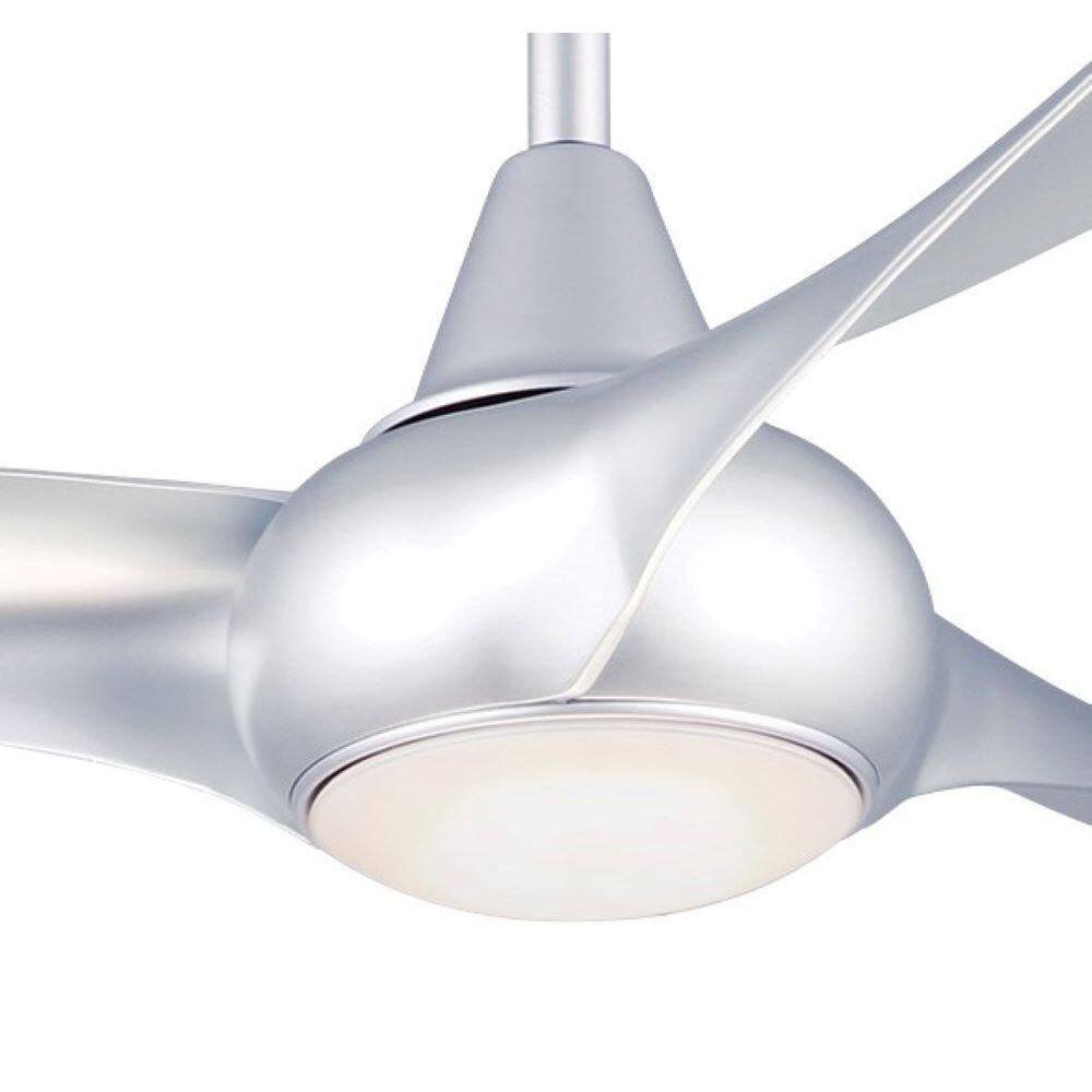 52" Silver LED Ceiling Fan with Remote and Light Kit