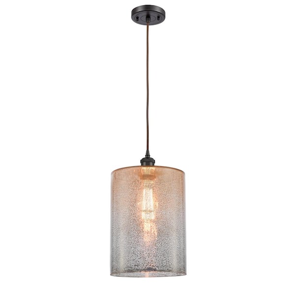 Innovations Cobbleskill 1-Light Oil Rubbed Bronze Shaded Pendant Light with Mercury Glass Shade