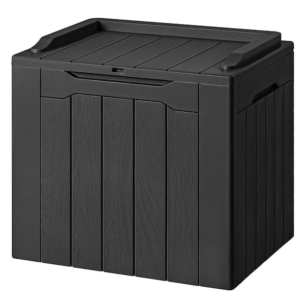 Unbranded 30 Gal. Black Resin Deck Box Outdoor Waterproof