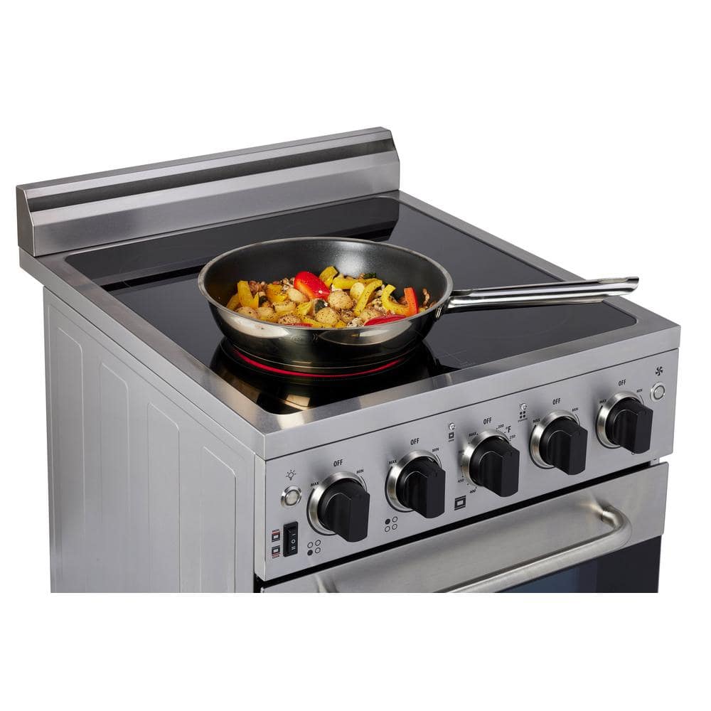 Prestige 20" Stainless Steel Freestanding Electric Range with Convection Oven