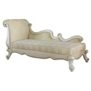 Picardy Antique Pearl and Fabric Chaise Lounge