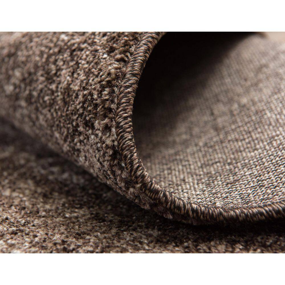 Brown Tufted Reversible Synthetic 6' x 9' Area Rug