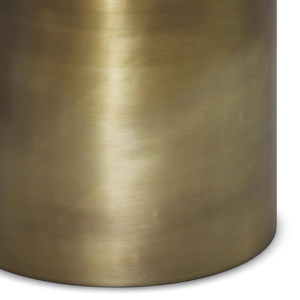 Corbin Antique Gold Round Metal Side Table