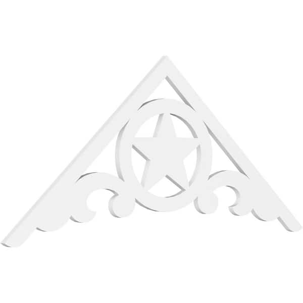 Ekena Millwork 1 in. x 72 in. x 30 in. (10/12) Pitch Austin Gable Pediment Architectural Grade PVC Moulding