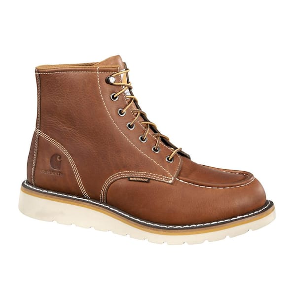 Carhartt Men's Waterproof 6'' Work Boots - Soft Toe - Brown Size 13(M)