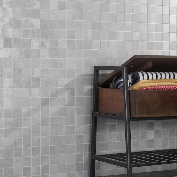 Forge Slate 11.81 in. x 11.81 in. Matte Porcelain Floor and Wall Mosaic Tile (0.96 sq. ft./Each)