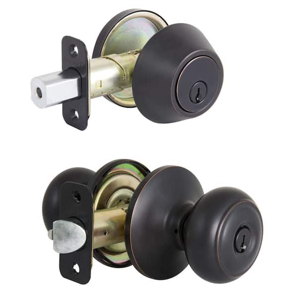 Defiant - Hartford Aged Bronze Combo Pack with Double Cylinder Deadbolt