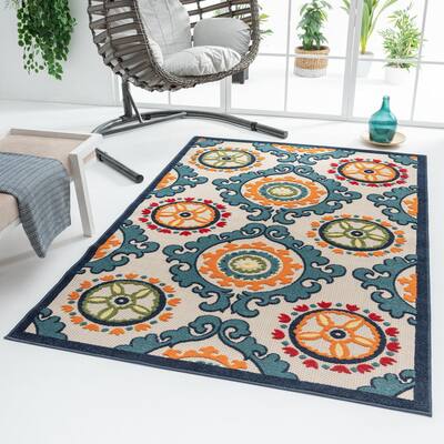 Pinwheel Outdoor Rug Runner Petrol Blue Orange and Yellow Digital Spring Flower Petals Blossom with Swirled Leaves Print Floor Mat 20 x 48 Pinwheel Outdoor Rug Runner Petrol Blue Orange and Yellow Digital Spring Flower Petals Blossom with Swirled Leaves Print Floor Mat 20 x 48