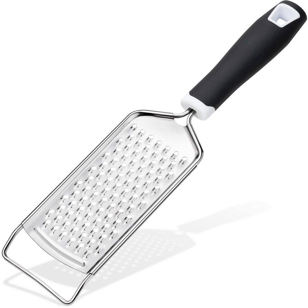 Black Stainless Steel Handheld Cheese Grater with Soft Grip Handle for Kitchen, Ideal for Cheese, Chocolate, and Spices price history on PriceWatchPro