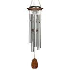 Signature Collection, Moonlight Solar Chime, 29 in. Silver Wind Chime MOONS