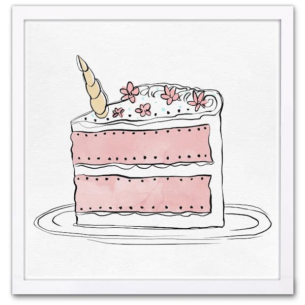 The Oliver Gal Artist Co. "Scribble Cake” Framed Fantasy and Sci-Fi Art Print 13 in. x 13 in.