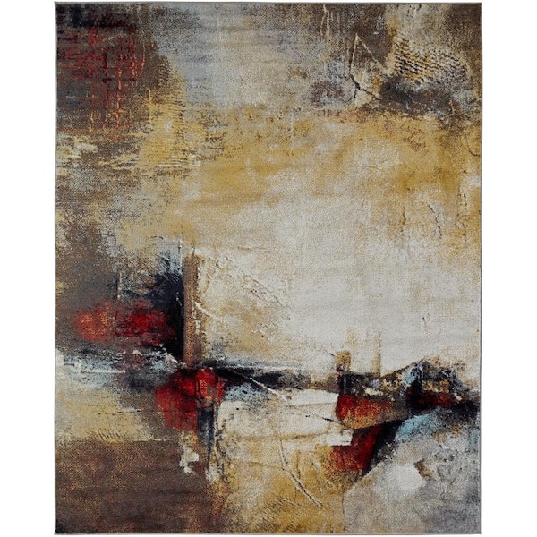 KALATY Desert Sunset 7 ft. 9 in. x 9 ft. 9 in. Area Rug
