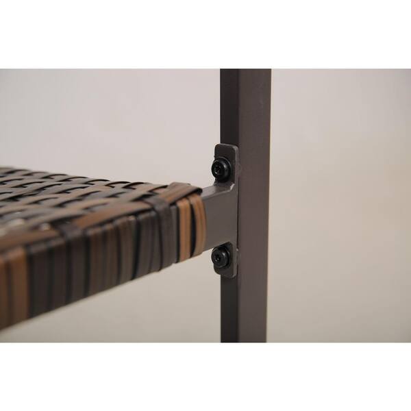 Siavonce Outdoor Patio Furniture Set 2-Pieces Brown Wicker Chair