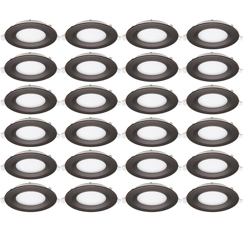 4 in. Adjustable CCT Integrated LED Canless Recessed Light Oil Rubbed Bronz