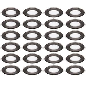 4 in. Adjustable CCT Integrated LED Canless Recessed Light Oil Rubbed Bronze Kit 650 Lumens Kitchen Bathroom (24-Pack)