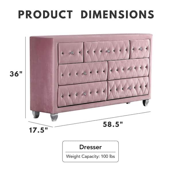 grey and pink dresser Made Goods Mia Dresser 48