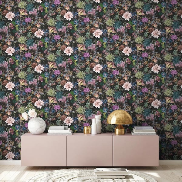 AS381754 - AS Creation by Brewster AS381754 Althea White Flower Garden  Wallpaper - GoingDecor