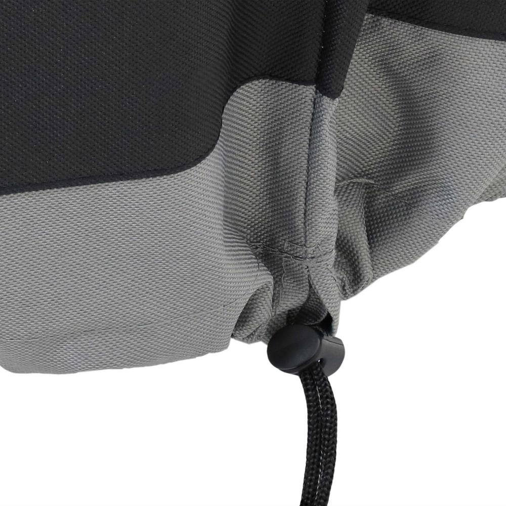 40" Black and Gray Weather-Resistant Polyester Fire Pit Cover