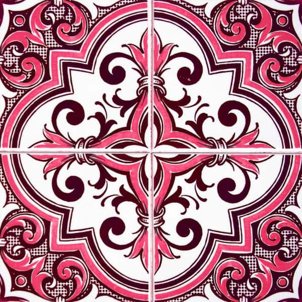 MI ALMA Pink/White H52 4 in. x 4 in.Vinyl Peel and Stick Tile (24 Tiles,  2.67 sq. ft./Pack) H52-4x4-Inch - The Home Depot