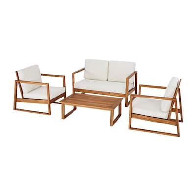 Wood Patio Conversation Sets, Wooden Outdoor Furniture Sets
