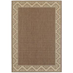 Seattle Brown 5 ft. x 7 ft. Indoor/Outdoor Area Rug