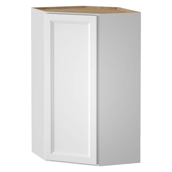Keyport Shaker 24 in. W x 24 in. D x 42 in. H Plywood Tool-Free Ready To Assemble Wall Corner Kitchen Cabinet in White