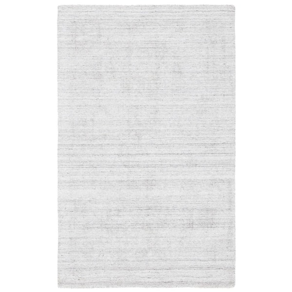 Mirage 3 ft. x 5 ft. Light Gray Distressed Striped Solid Color Area Rug