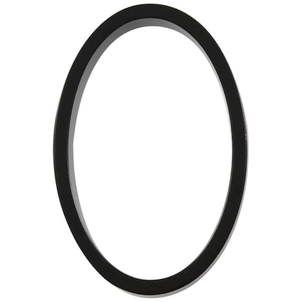 5 in. Black Modern Floating or Flush Metal House Number 0