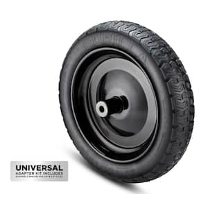 13" Wheelbarrow Tire Wheel Replacement Assembly 4.00-6 5/8" CH w/ 6x 1/2" Spacer 