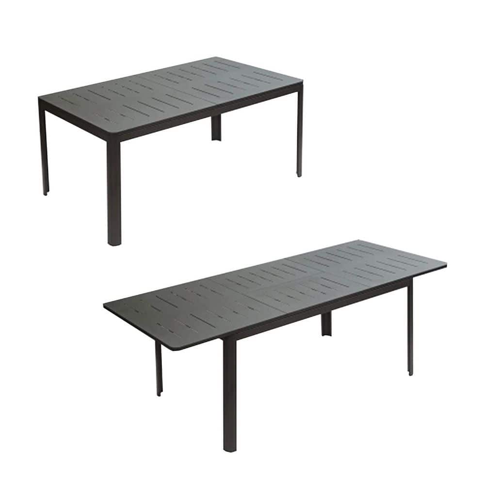Avex Dark Brown Rectangular Aluminum 30 in. H Extendable Outdoor Dining Table price history on PriceWatchPro