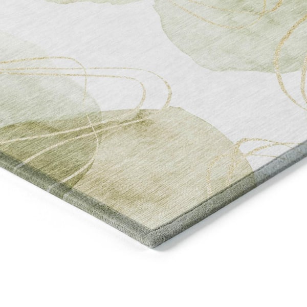Chantille ACN544 Green 2 ft. 3 in. x 7 ft. 6 in. Machine Washable Indoor/Outdoor Geometric Runner Rug