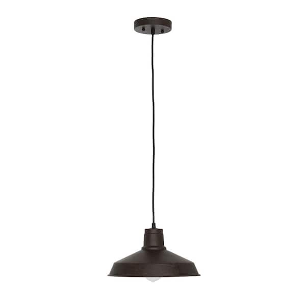 Cresswell 1-Light Dark Bronze Farmhouse Pendant