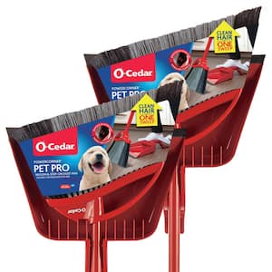 Power Corner Pet Pro Angle Broom with Step On Dust Pan (2-Pack)