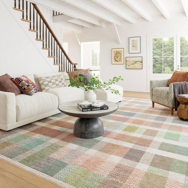 Picnic Machine Washable Multi 2 ft. x 3 ft. Indoor Area Rug