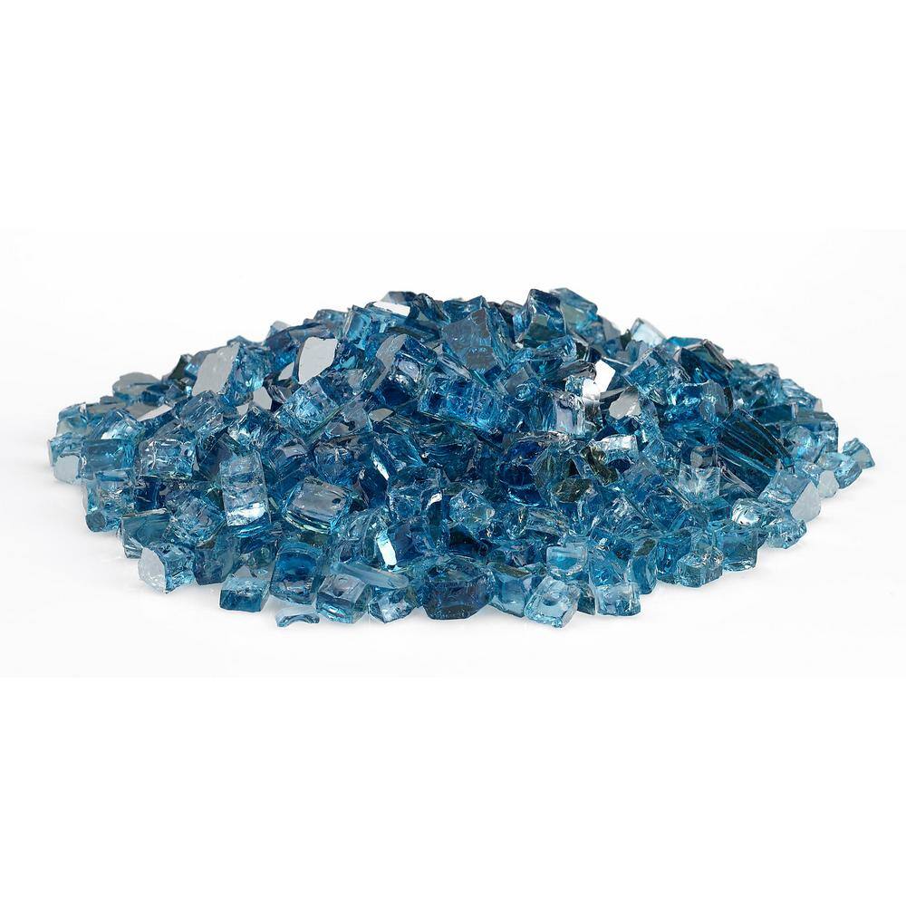 Pacific Blue Reflective Fire Glass 1/2" 10lbs for Fire Pits