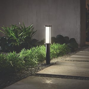 10-Watt Equivalent 100 Lumens Low Voltage Antique Brass Integrated LED Outdoor Landscape Path Light