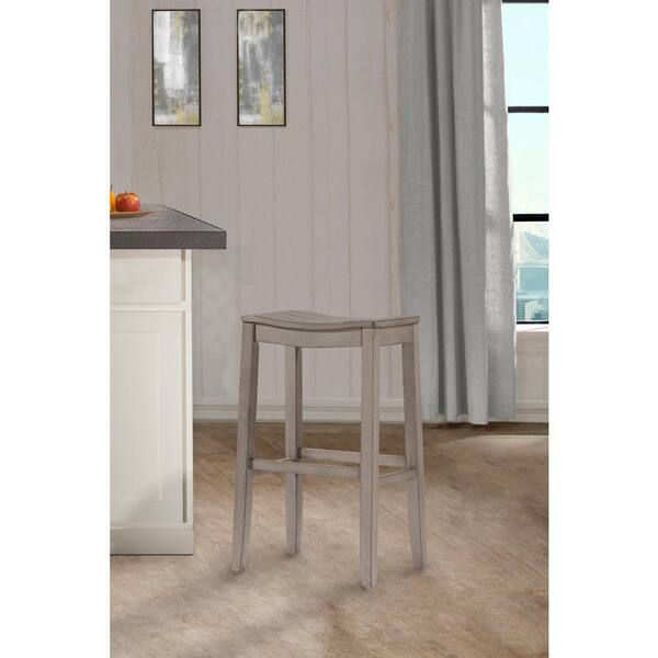 Hillsdale Furniture Arabella 25.25 in. Distressed Gray and Ecru