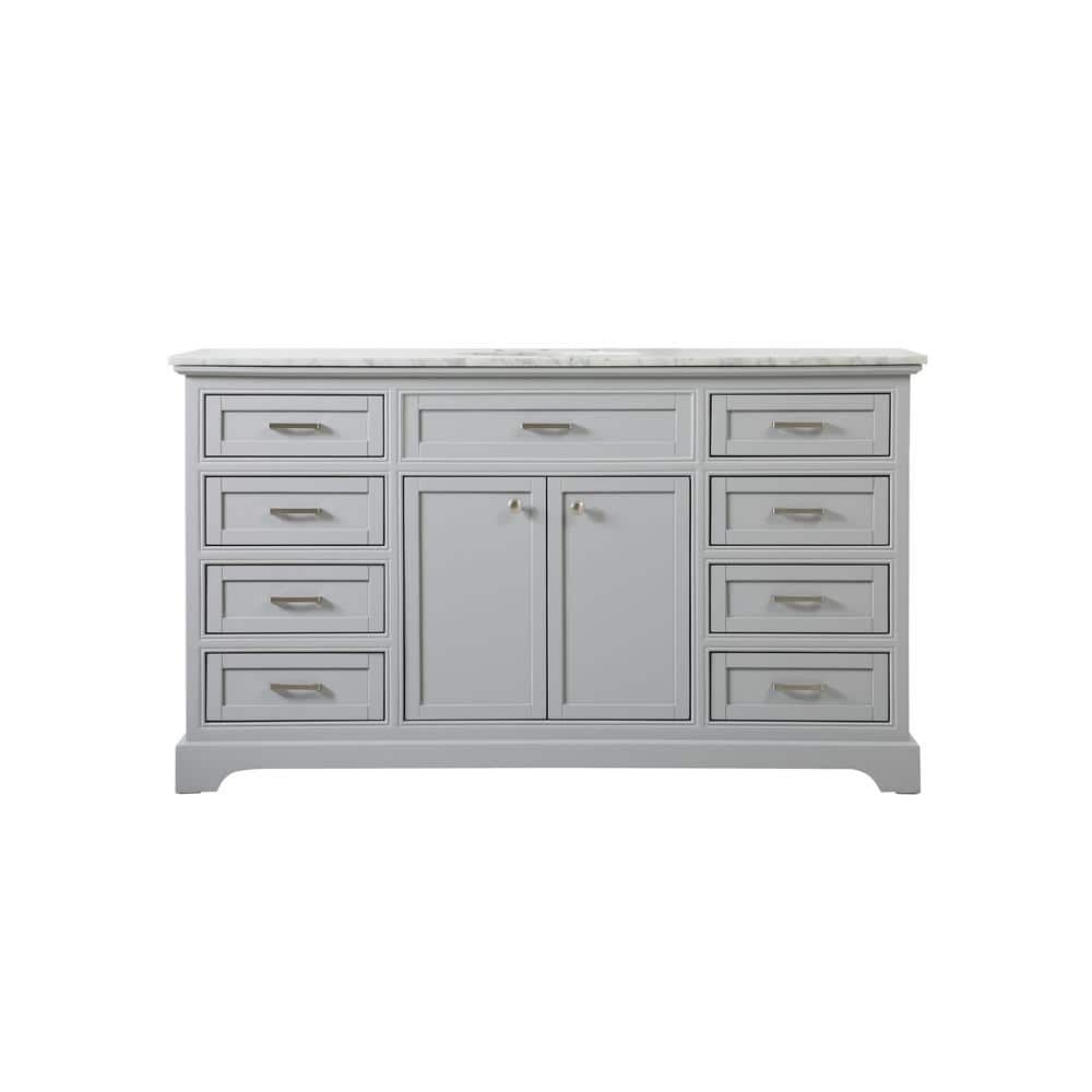 Timeless Home 60 in. L x 21.5 in. W x 35 in. H Single Bath Vanity Side Cabi