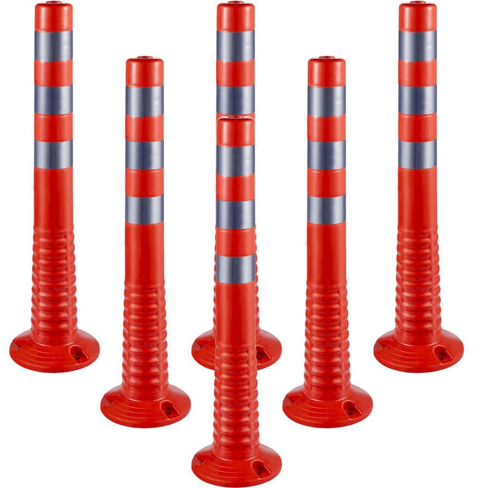 SKYSHALO Traffic Delineator, 6 PCS Posts Channelizer Cone, Delineator ...