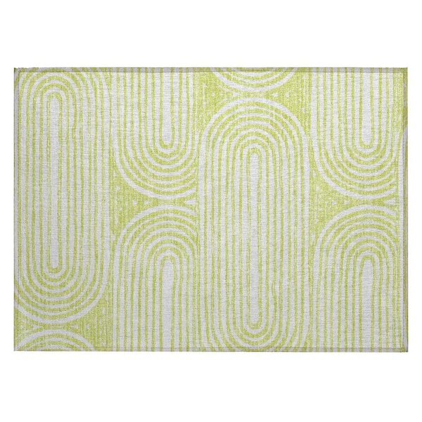 Chantille ACN540 Green 1 ft. 8 in. x 2 ft. 6 in. Machine Washable Indoor/Outdoor Geometric Area Rug