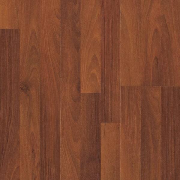 Pergo Presto Spiced Walnut Laminate Flooring - 5 in. x 7 in. Take Home Sample-DISCONTINUED