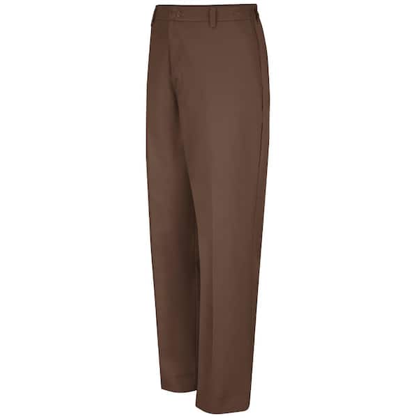 Red Kap Men's Size 44 in. x 34 in. Brown Elastic Insert Work Pant